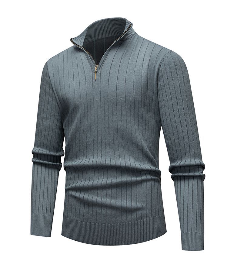 Men’s Timeless Ribbed Zip-Up Sweater