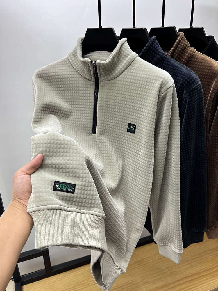 Premium Half-Zip Alpaca Fleece Pullover