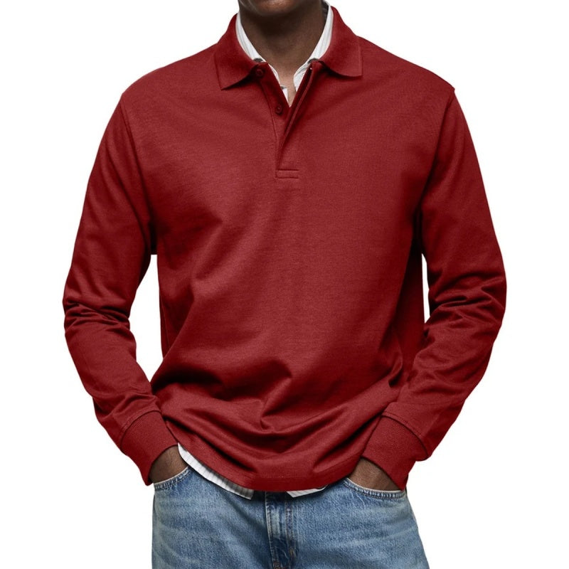 Men's Classic Long Sleeve Polo Shirt