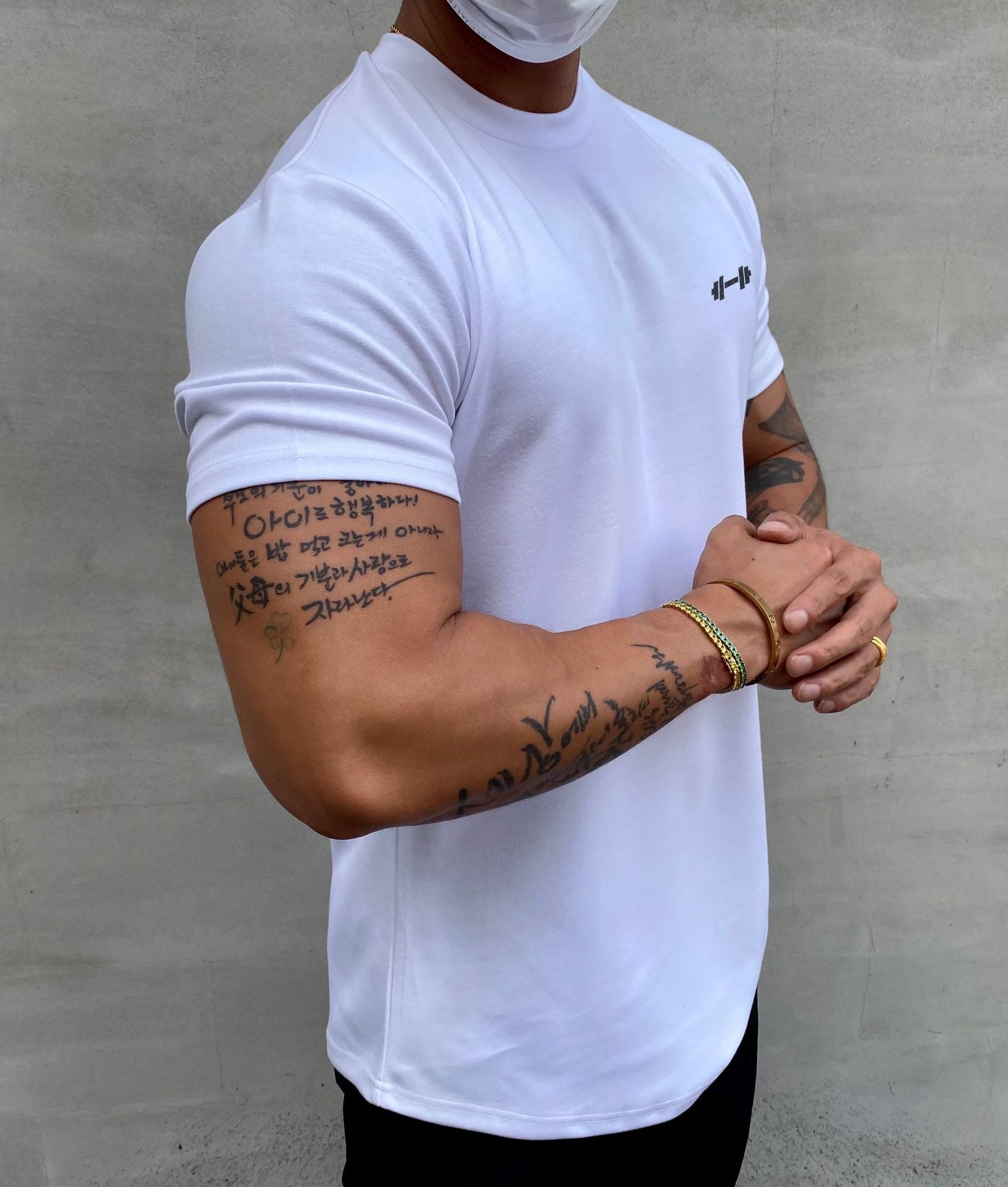 Reines Baumwolldehnungs-Sport-T-Shirt