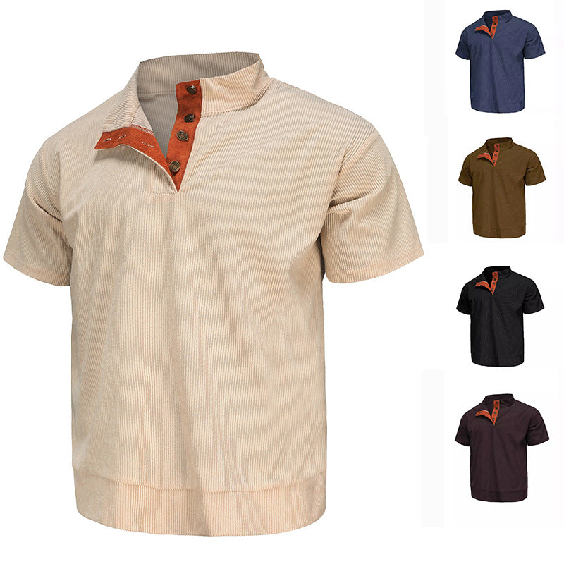 Camicia da uomo in velluto a velluto da uomo