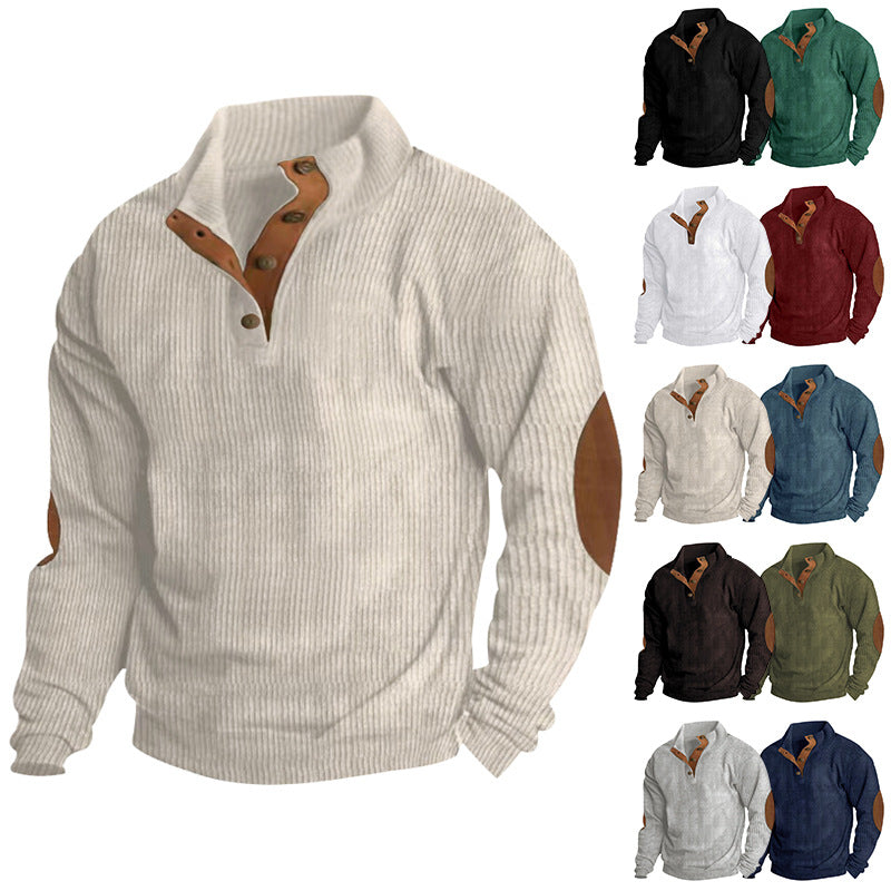 Men's Outdoor Stand Collar Long Sleeve Sweatshirt