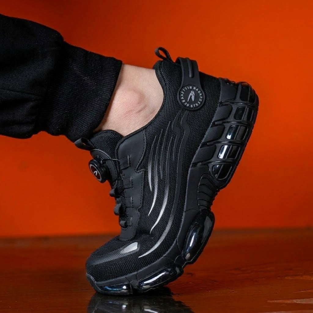 Men's Lightweight Safety Work Shoes with Impact-Resistant Toe