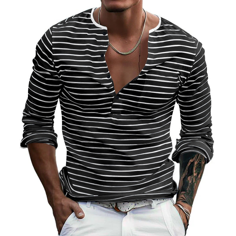 Men's Stylish Striped Long Sleeve Shirt