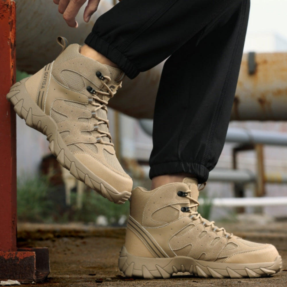 Men’s High-Top Steel Toe Work Boots – Puncture-Resistant & Slip-Resistant