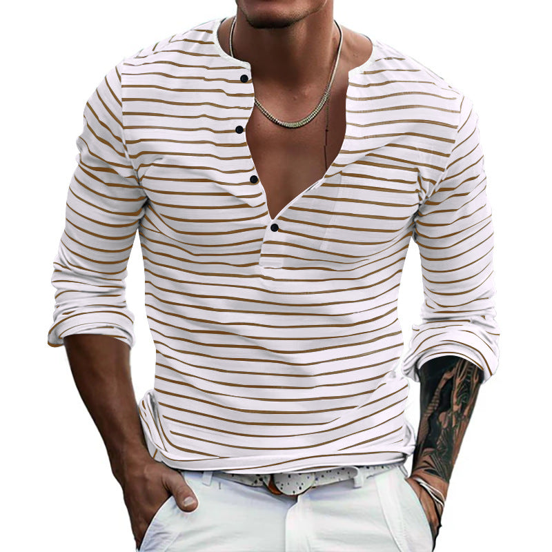 Men's Stylish Striped Long Sleeve Shirt