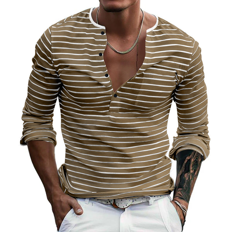 Men's Stylish Striped Long Sleeve Shirt