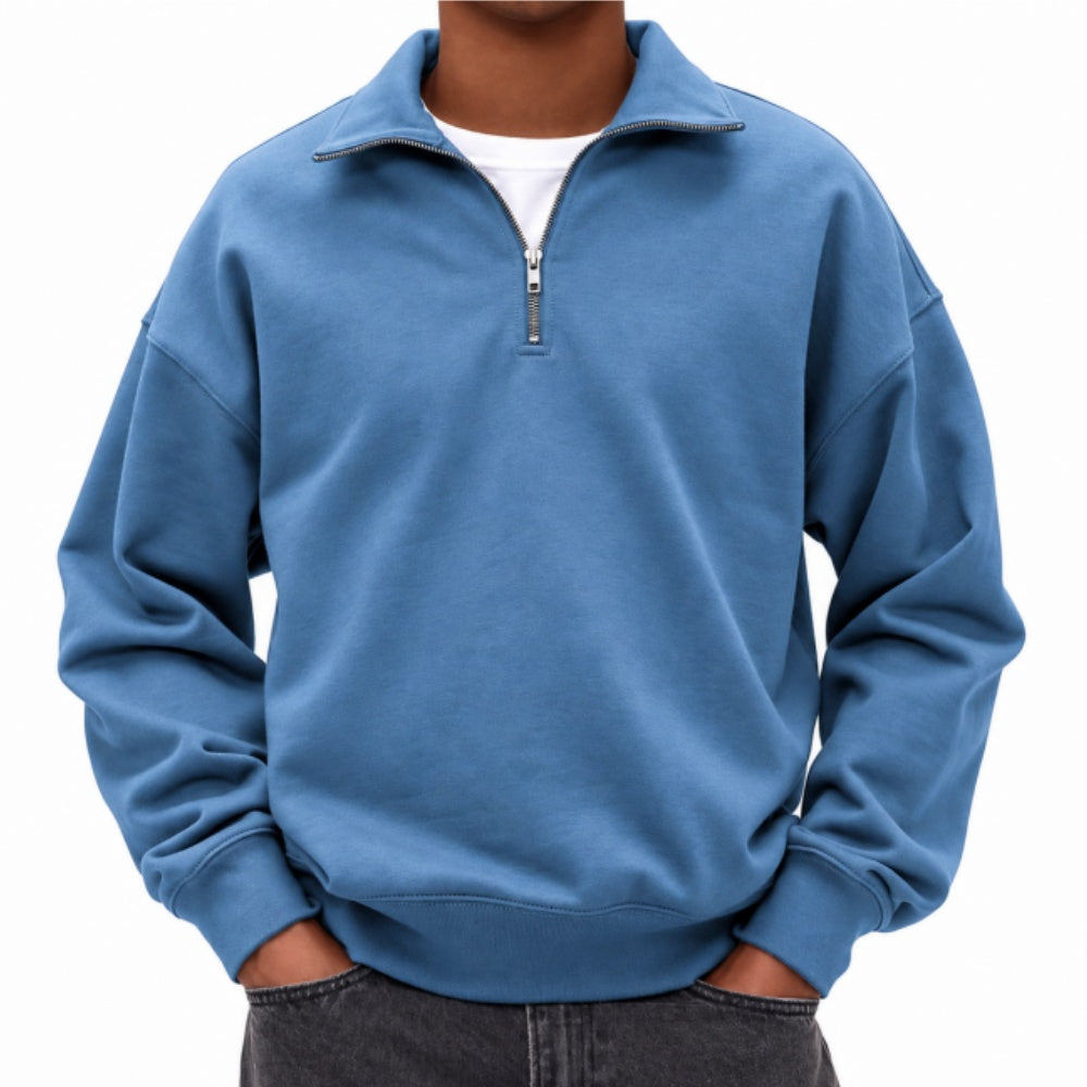 Men’s Casual Quarter-Zip Pullover Sweatshirt