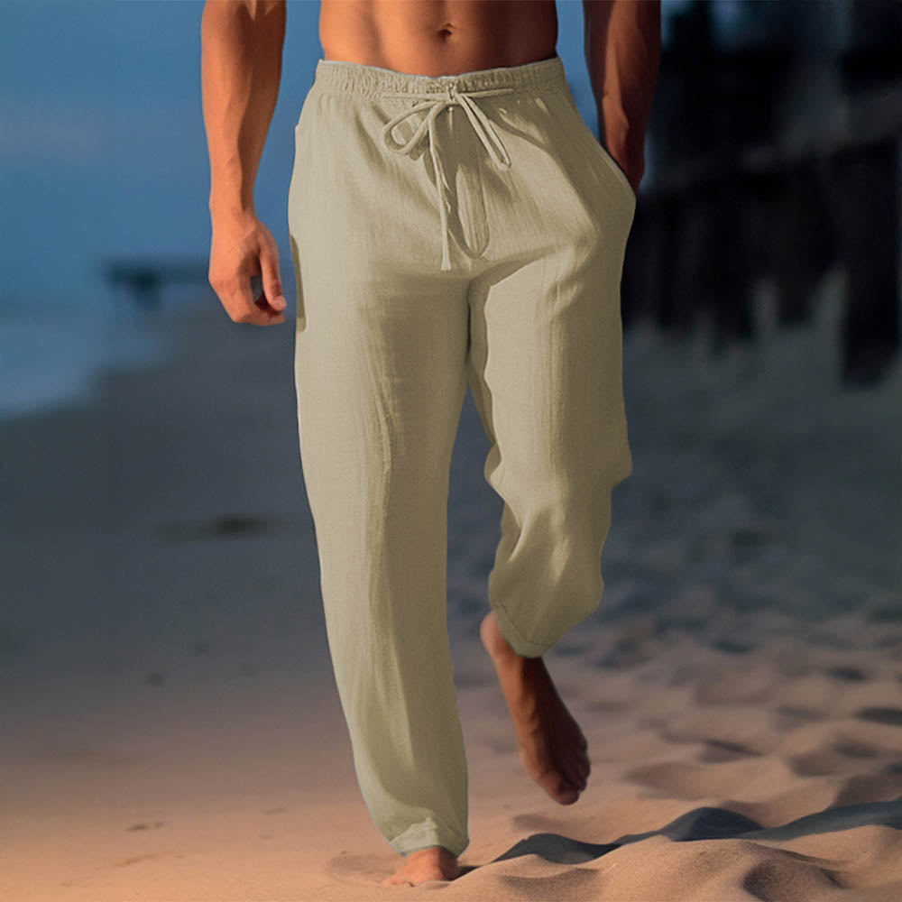 Men’s Lightweight Drawstring Linen Pants