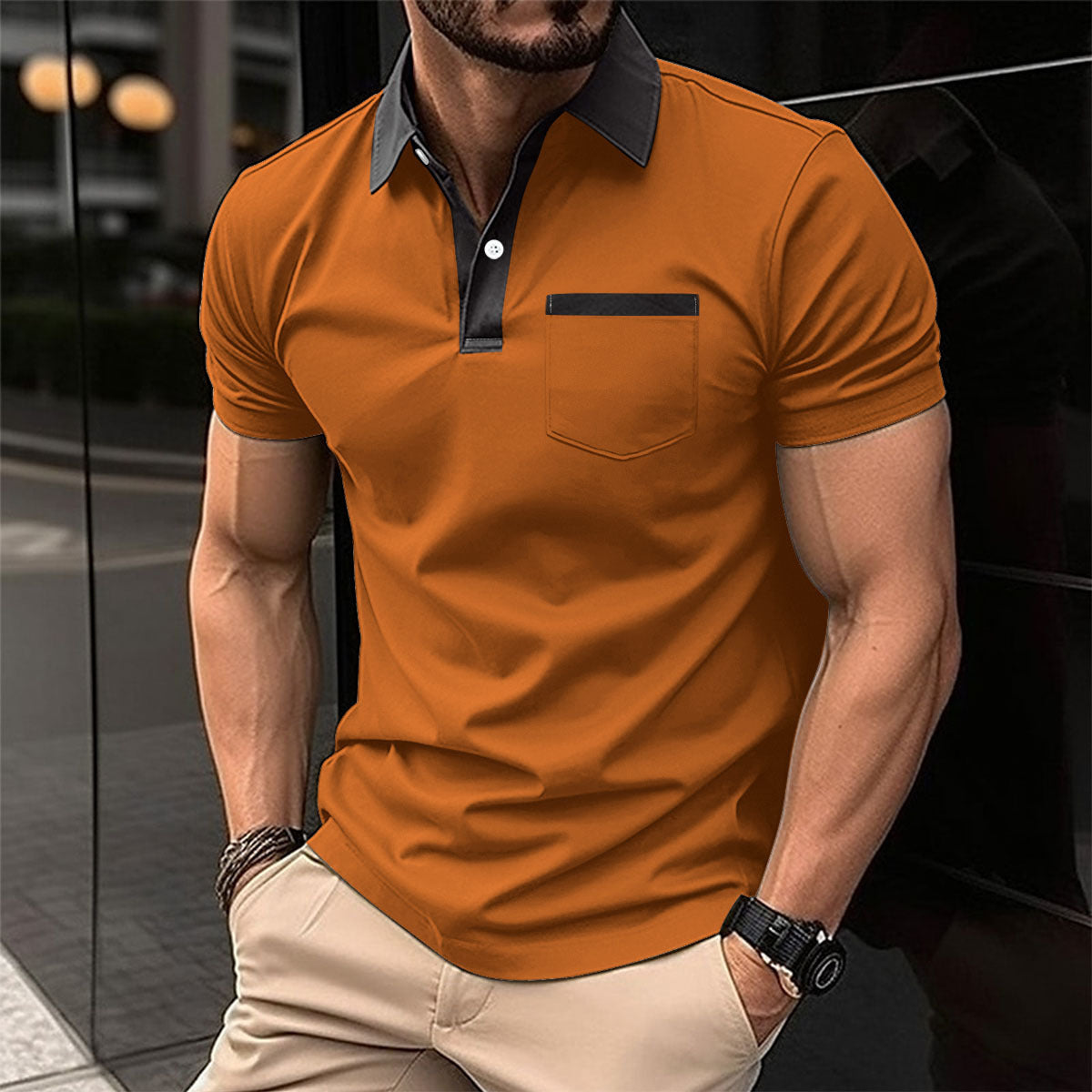 Men's Classic Contrast Polo Shirt Collection