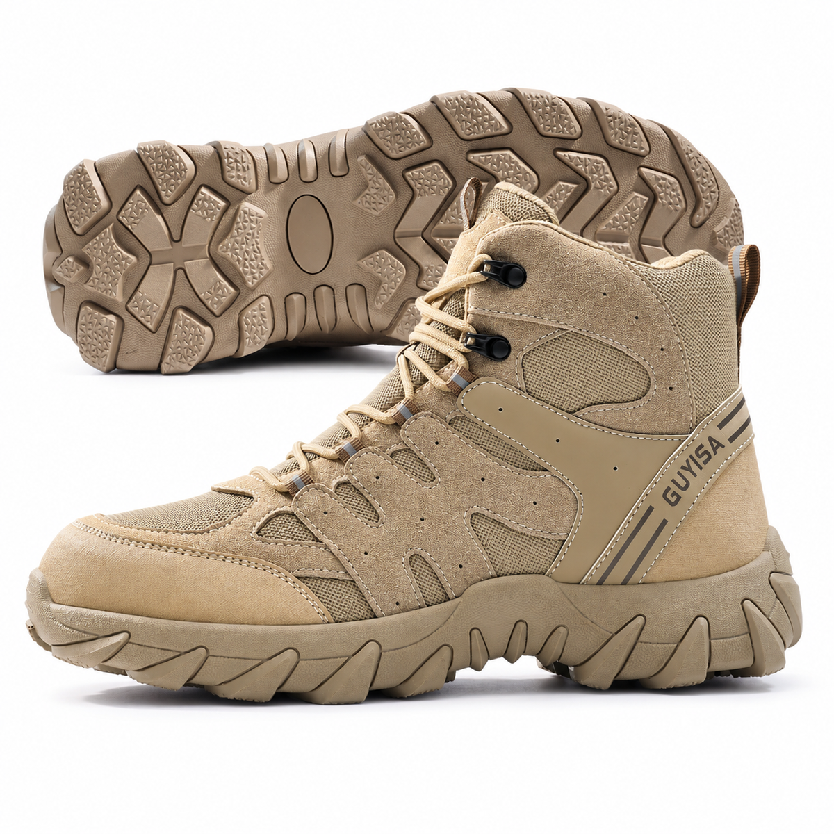 Men’s High-Top Steel Toe Work Boots – Puncture-Resistant & Slip-Resistant