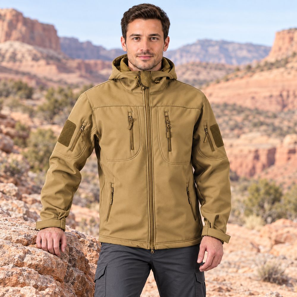 Men’s Waterproof Hooded Tactical Jacket
