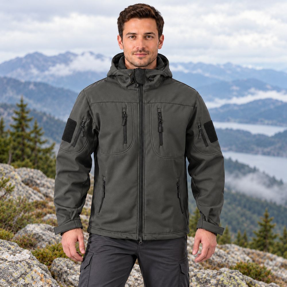 Men’s Waterproof Hooded Tactical Jacket