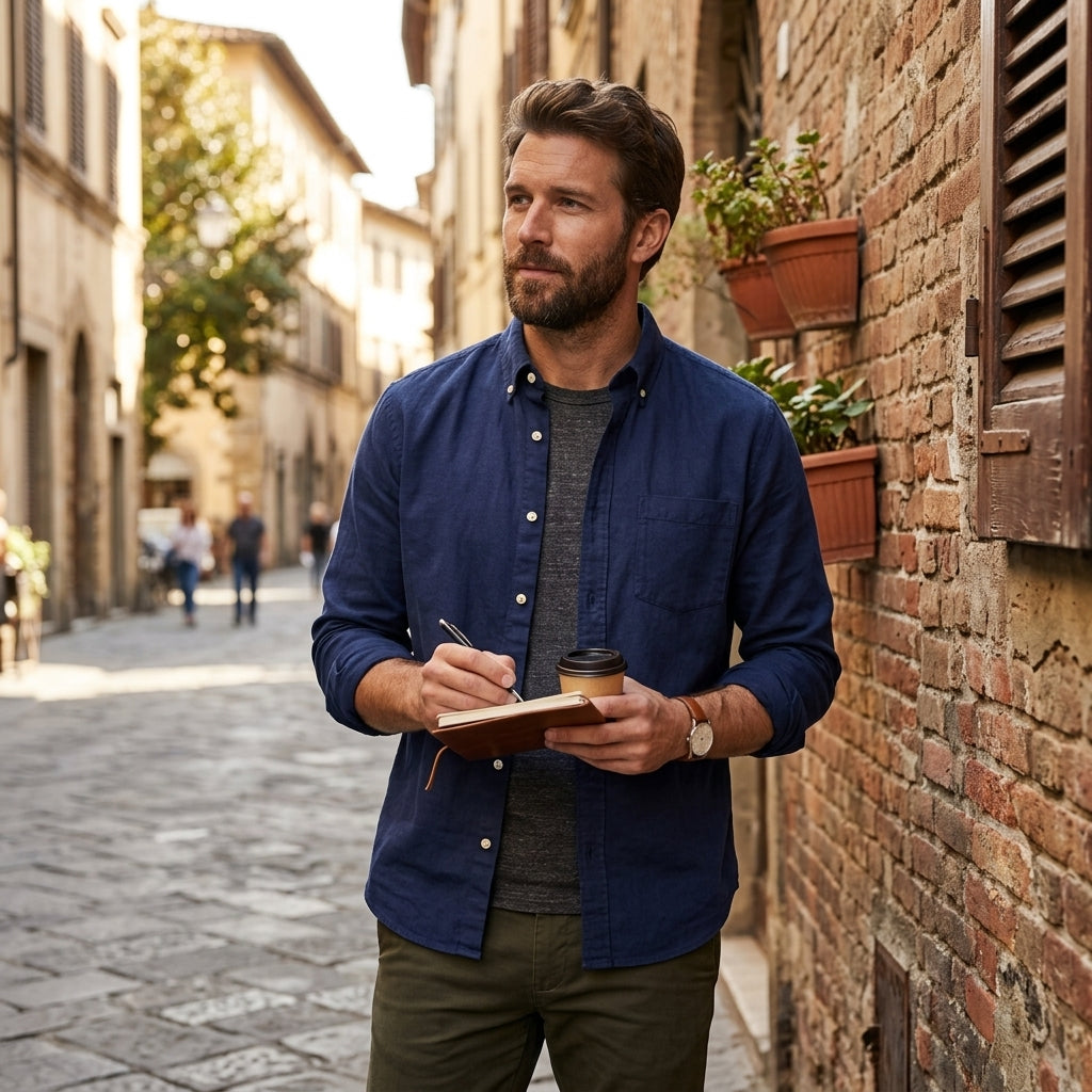 Men’s Classic Handmade Casual Button-Down Shirt
