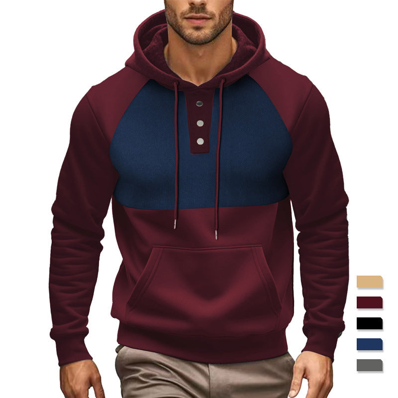 Men Premium Stylish Color-Block Hoodie