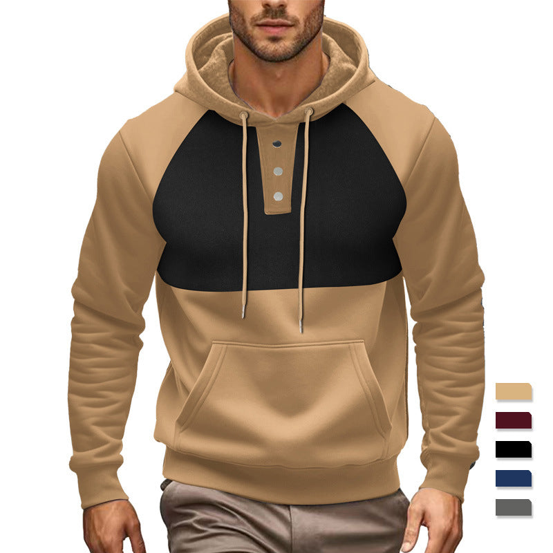 Men Premium Stylish Color-Block Hoodie