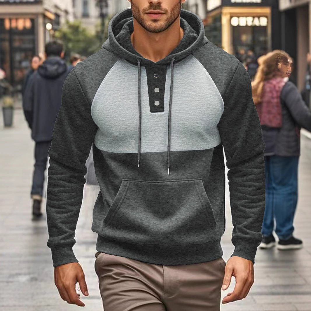 Men Premium Stylish Color-Block Hoodie
