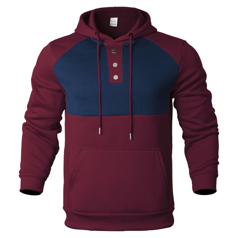 Men Premium Stylish Color-Block Hoodie