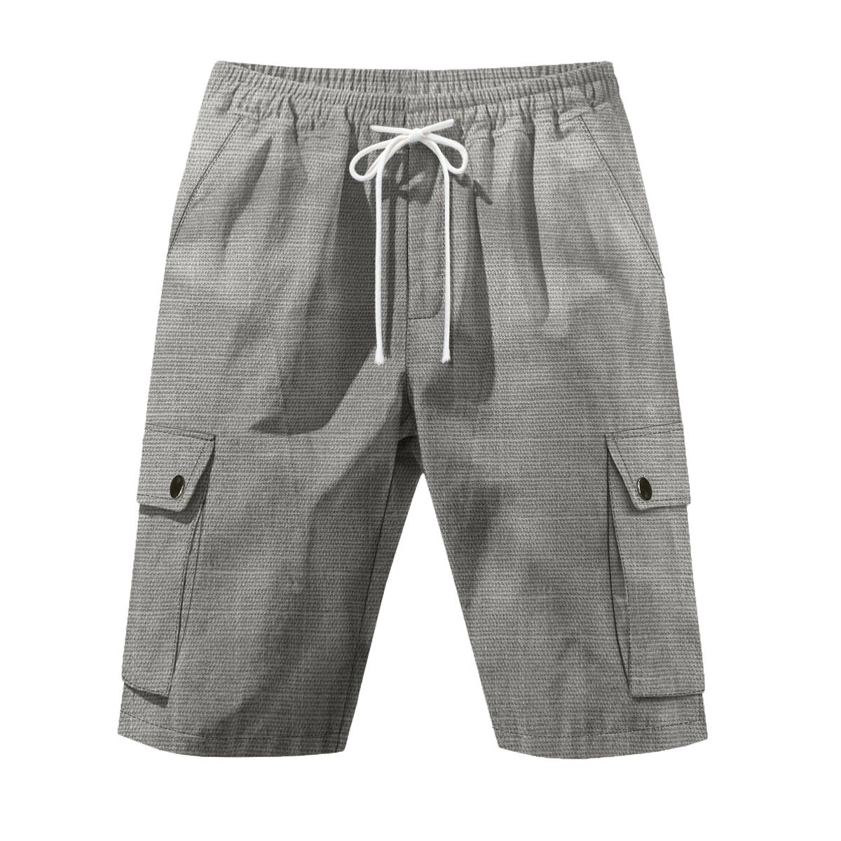 Men's Casual Breathable Linen-Blend Cargo Shorts