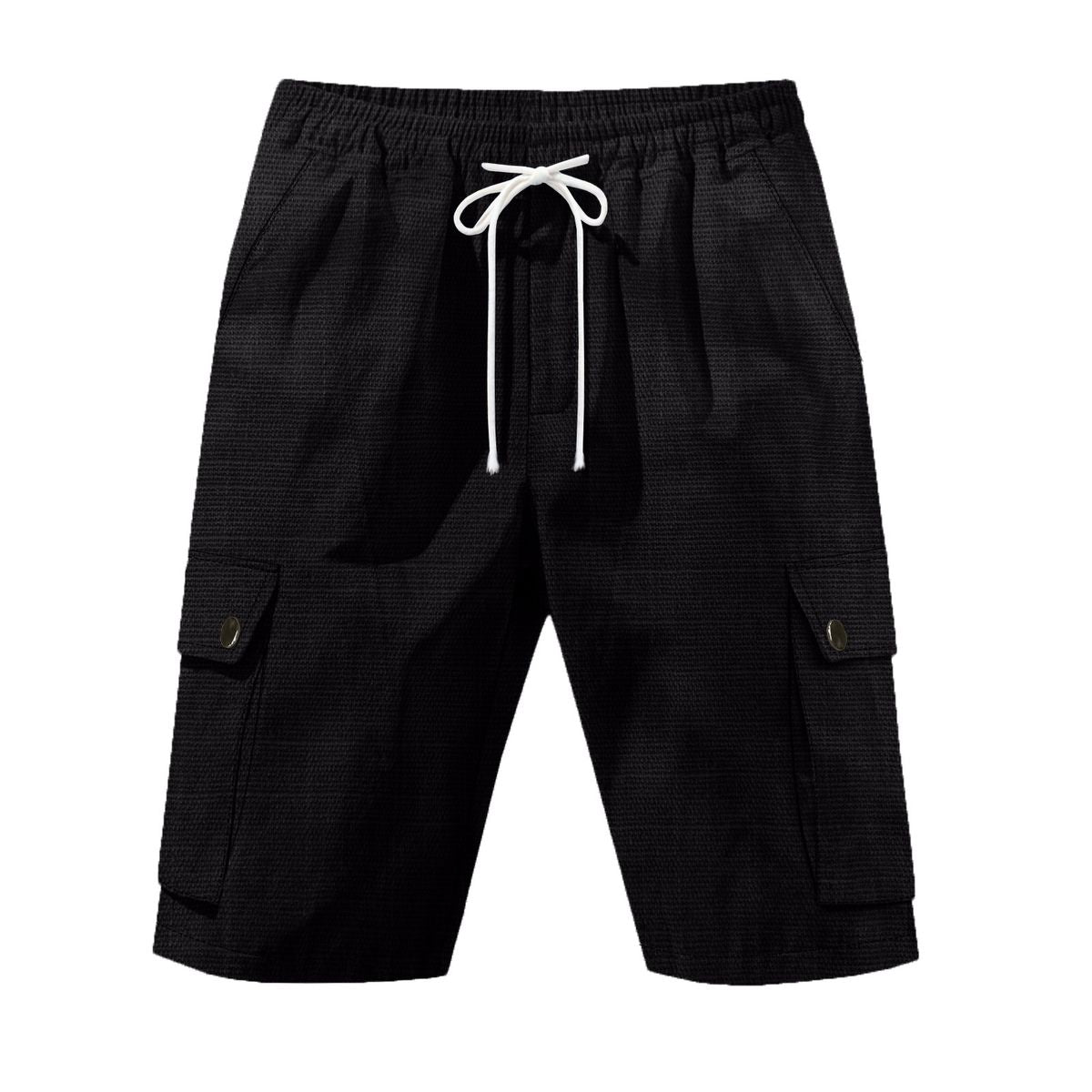 Men's Casual Breathable Linen-Blend Cargo Shorts