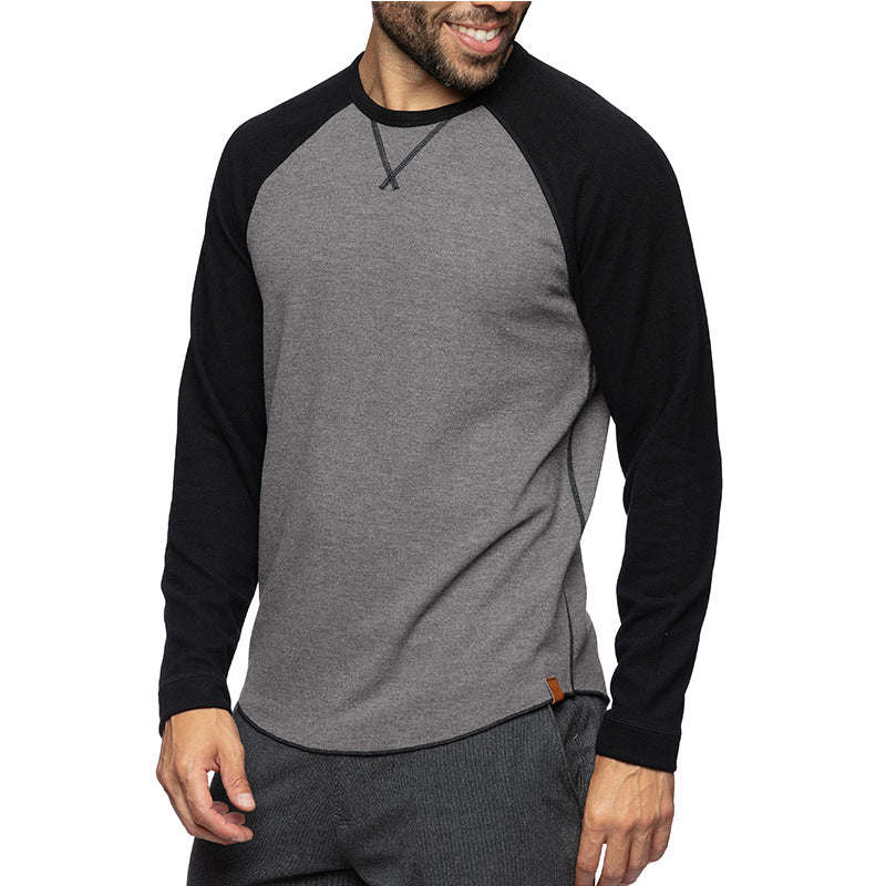 Men's Casual Long-Sleeve Raglan Shirt