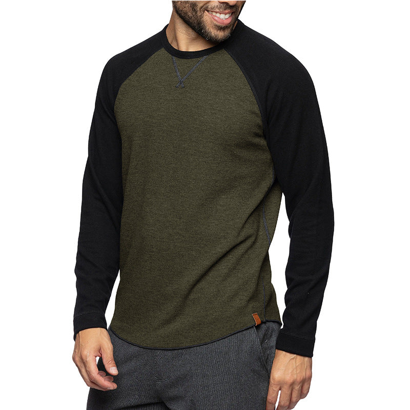 Men's Casual Long-Sleeve Raglan Shirt