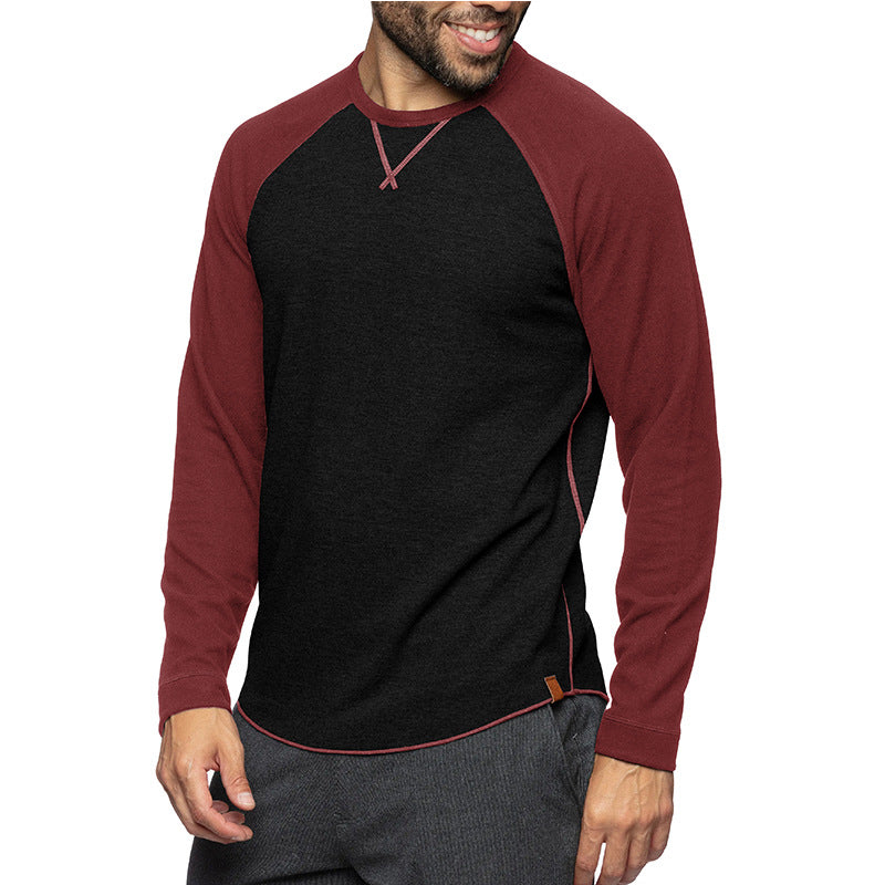 Men's Casual Long-Sleeve Raglan Shirt