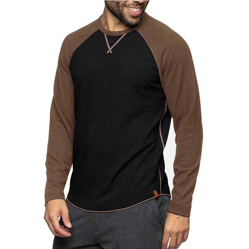 Men's Casual Long-Sleeve Raglan Shirt