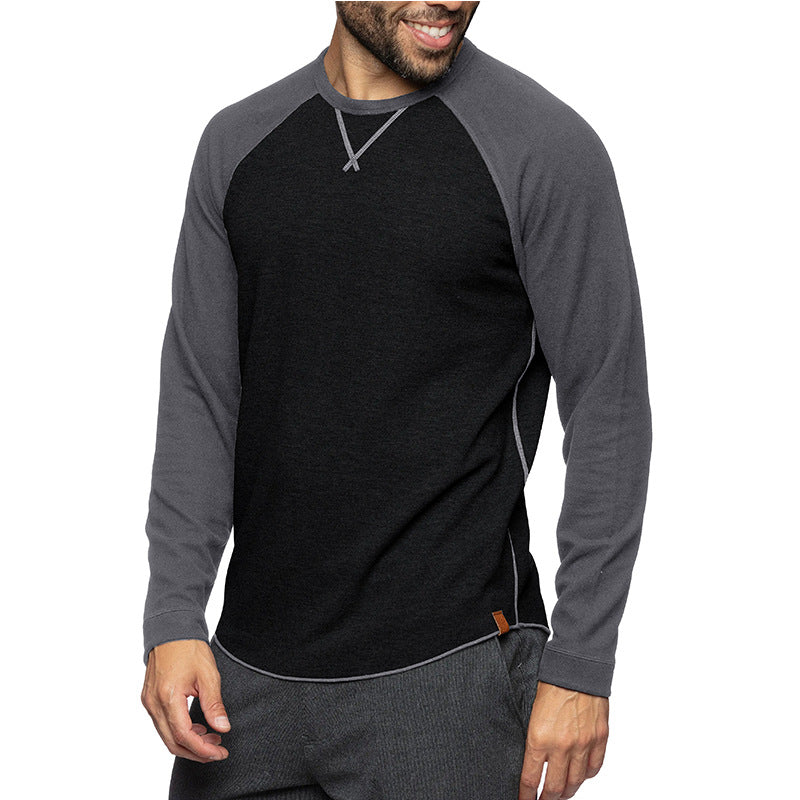 Men's Casual Long-Sleeve Raglan Shirt