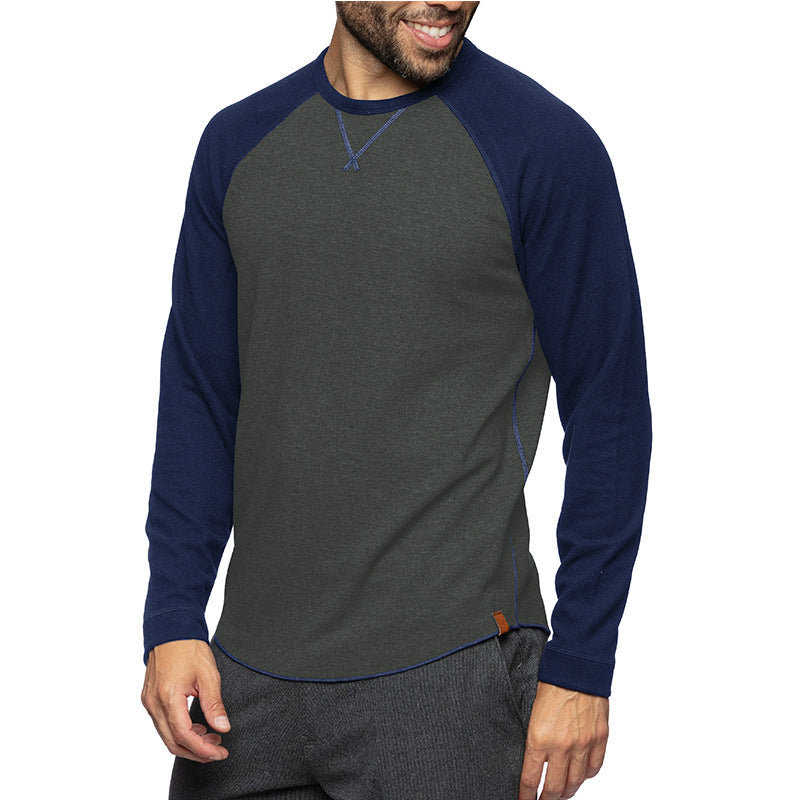 Men's Casual Long-Sleeve Raglan Shirt