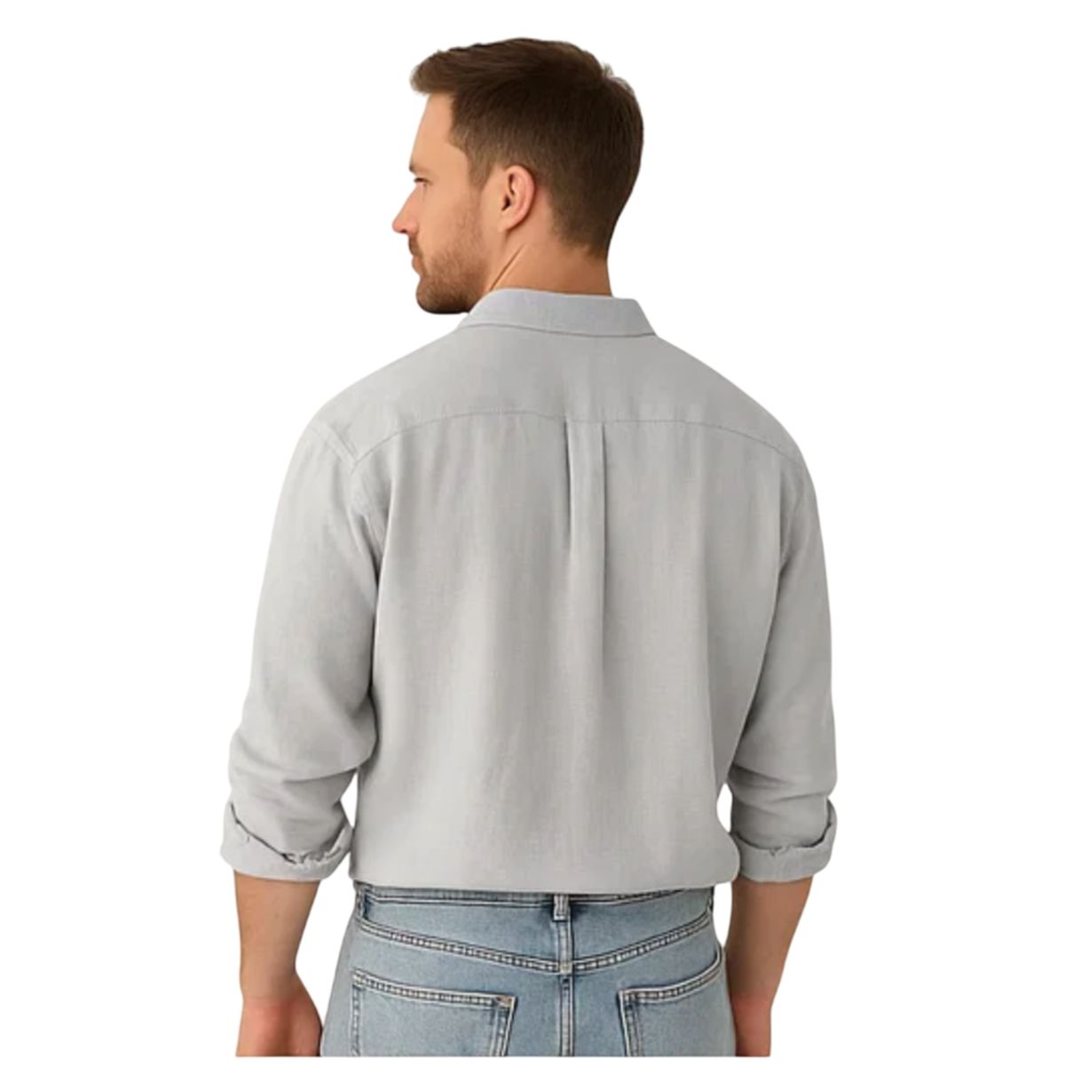 Men’s Casual Long Sleeve Button-Down Cotton Shirt