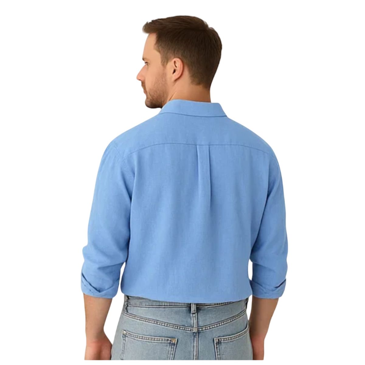 Men’s Casual Long Sleeve Button-Down Cotton Shirt