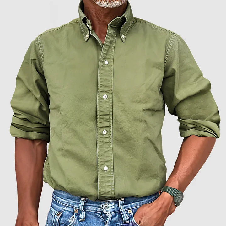 Men's Classic Casual Timeless Style Button-Down Shirt