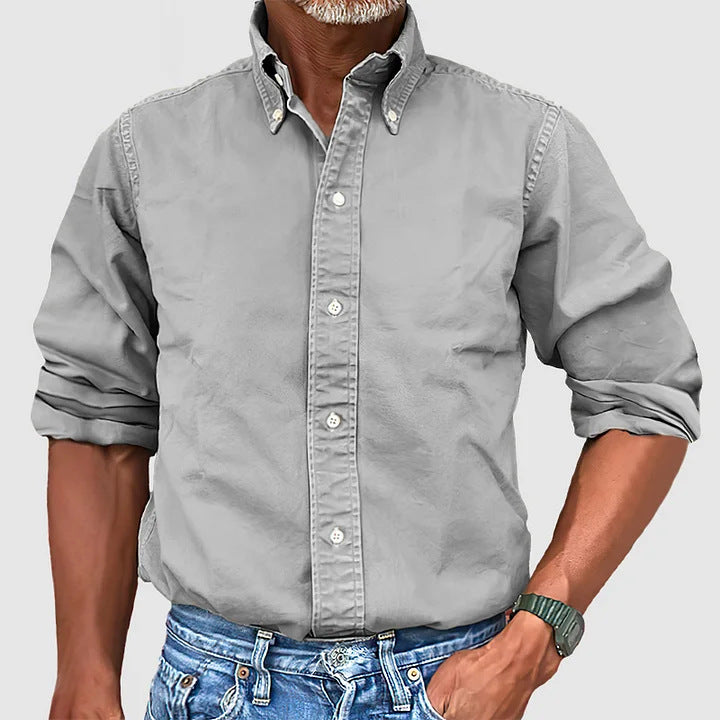 Men's Classic Casual Timeless Style Button-Down Shirt