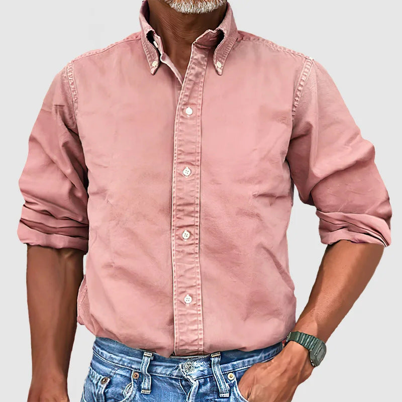 Men's Classic Casual Timeless Style Button-Down Shirt