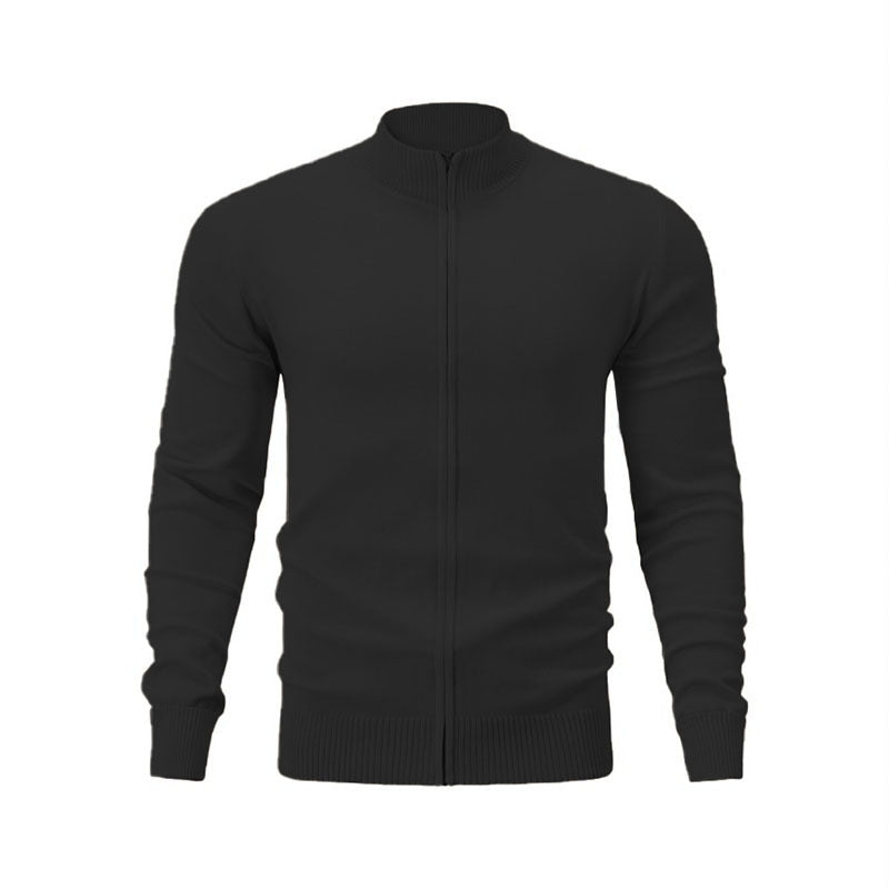 Men's Comfort Knitted Ribbed Zipper Sweater