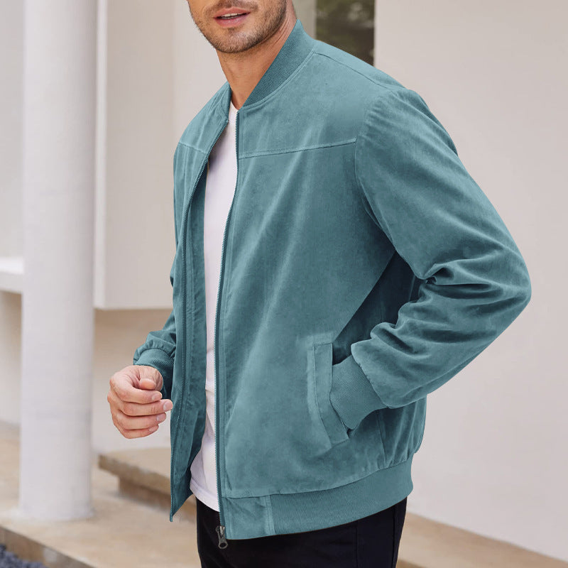 Men‘s Comfort Sleek Suede Bomber Jacket