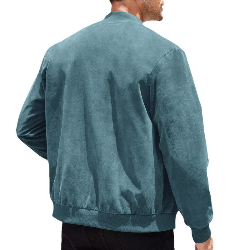 Men‘s Comfort Sleek Suede Bomber Jacket