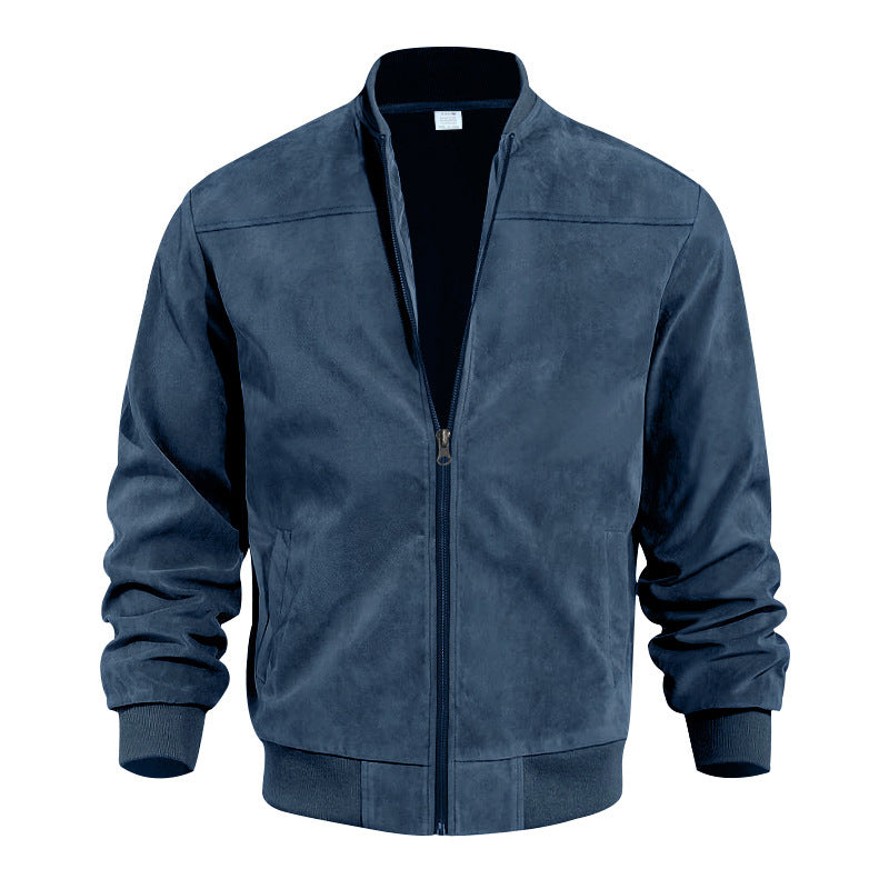 Men‘s Comfort Sleek Suede Bomber Jacket