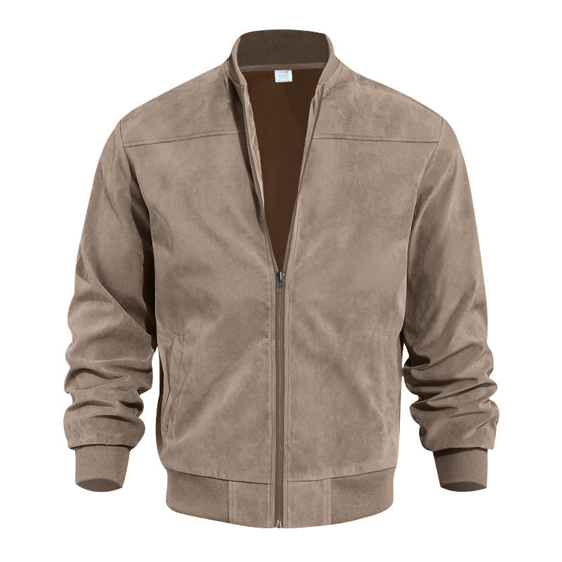 Men‘s Comfort Sleek Suede Bomber Jacket