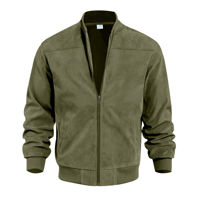 Men‘s Comfort Sleek Suede Bomber Jacket
