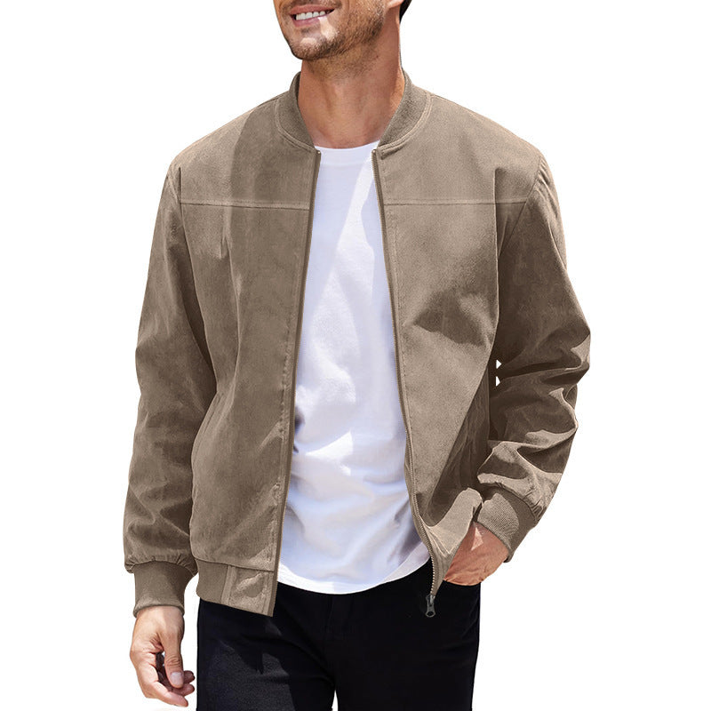 Men‘s Comfort Sleek Suede Bomber Jacket