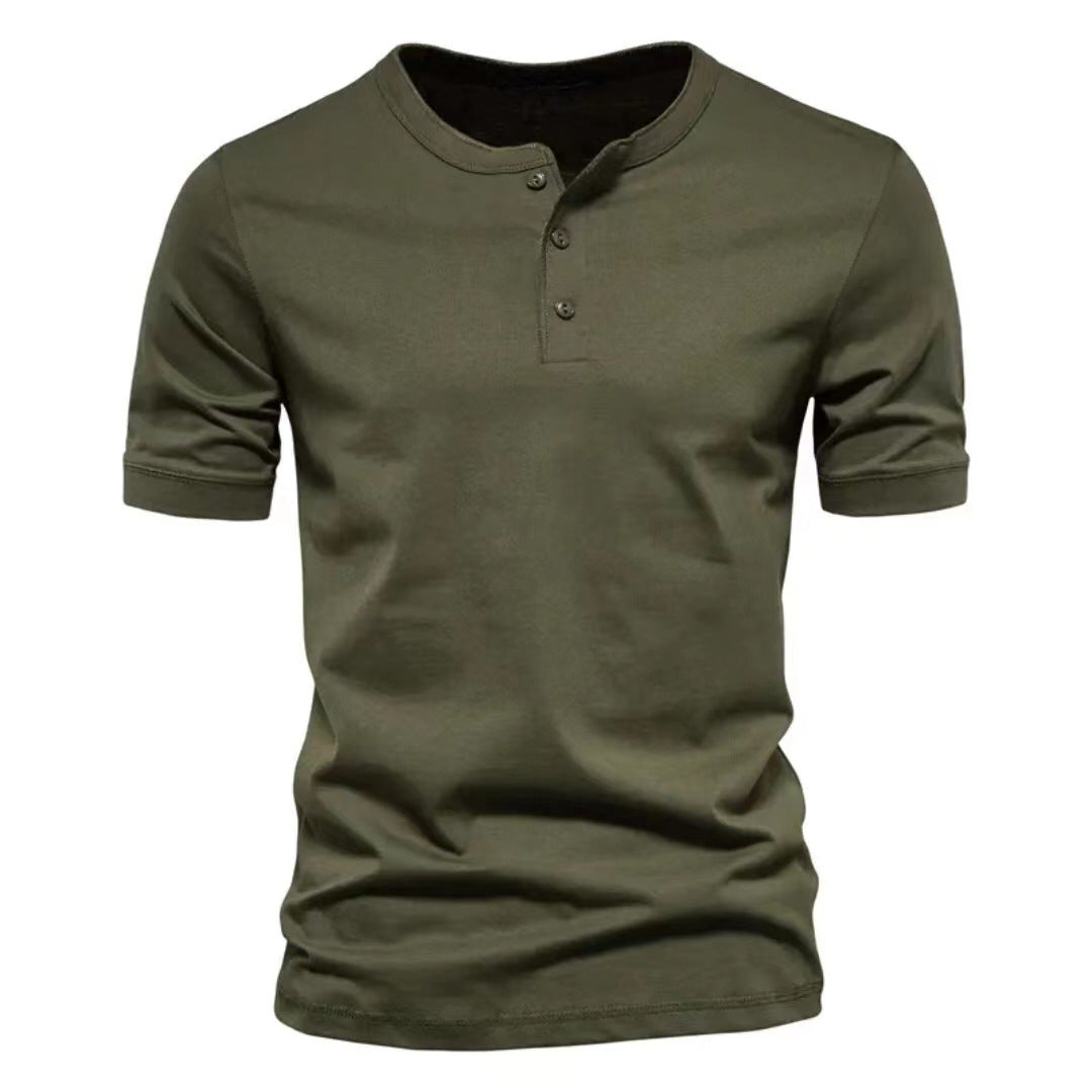 Tee-shirt Henley Extensible Essentiel pour Hommes