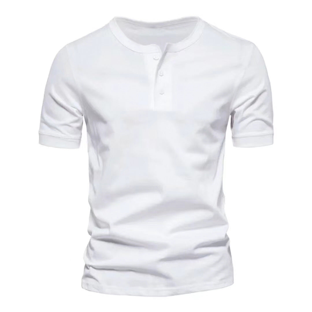 Tee-shirt Henley Extensible Essentiel pour Hommes