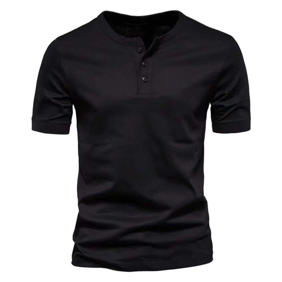 Tee-shirt Henley Extensible Essentiel pour Hommes