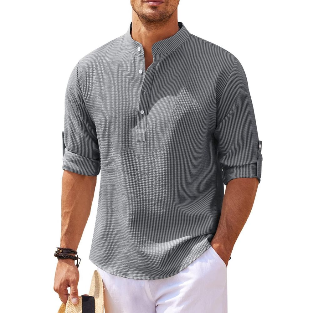 Men’s Long Sleeve Henley Shirt