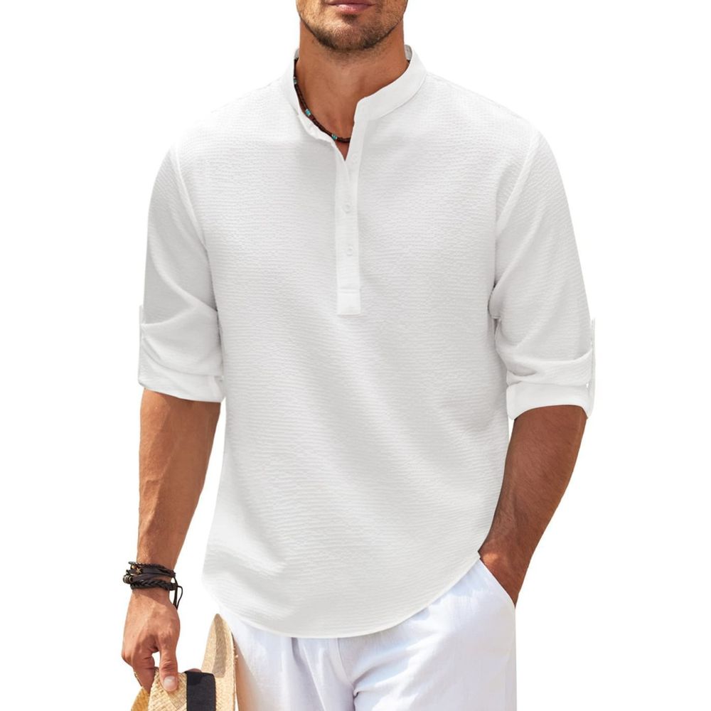 Men’s Long Sleeve Henley Shirt
