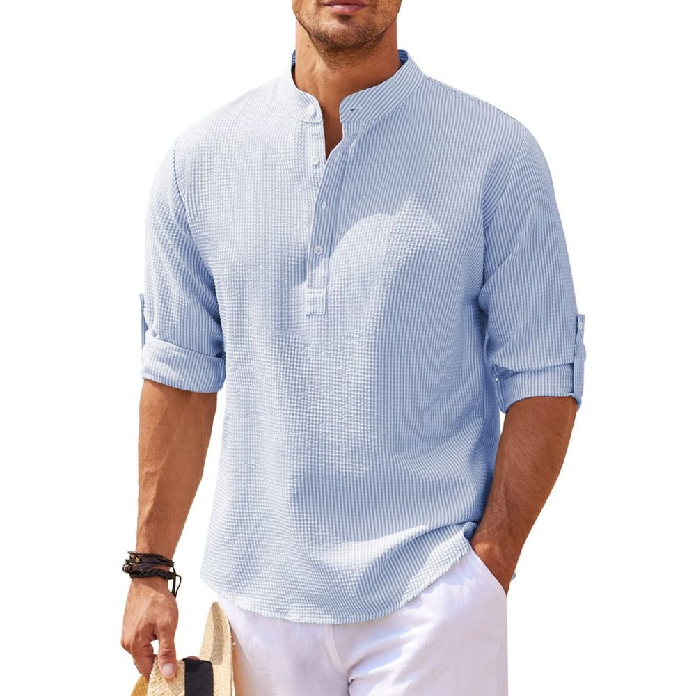 Men’s Long Sleeve Henley Shirt