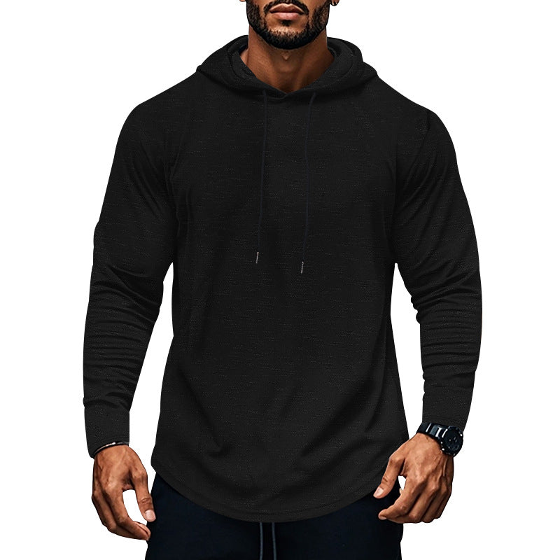 Men's Premium Stretch Hooded Long-Sleeve Shirt