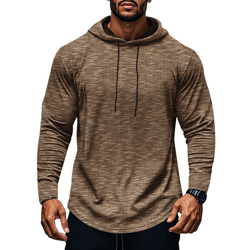 Men's Premium Stretch Hooded Long-Sleeve Shirt